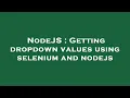 NodeJS Getting dropdown values using selenium and nodejs