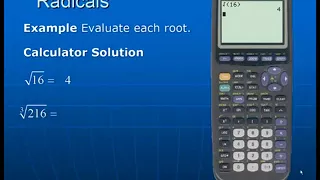 Using a TI Graphing Calculator for Square and Cube Roots