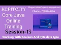 Core Java By KCP Sir SESSION - 13 Free Core Java Training For Beginners
