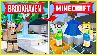 DUNDUN & LEMON MASUK KE KOTA BROOKHAVEN DI MINECRAFT VS ROBLOX!