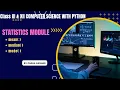 Statistics module in Python mean median mode Class 11 12 Computer Science with Python