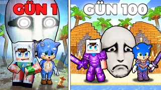 KORKUNÇ ISSIZ ADADA 100 GÜN HAYATTA KALMAYA ÇALIŞTIK 😱 Minecraft