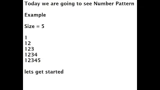 Basic Number Pattern in Java Program Code Available Triangle Pattern
