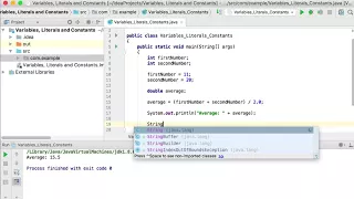 3 Variables Literals and Constants in Java