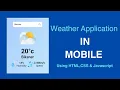 Building a Dynamic Weather App with HTML CSS and JavaScript Web Development Tutorial