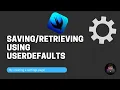 Data using UserDefaults