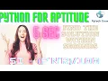 Simple Interest using Python Python for beginners Python for Aptitude Zero to Hero