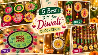 Best DIY For Diwali Decoration -Rangoli,Latkan,Shubh labh,Candle holder, Ideas,Anvesh's Creativity
