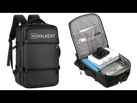 Walkent Antitheft Waterproof Craft 16 inch Laptop Bag 29L Expandable External USB 180 Openable