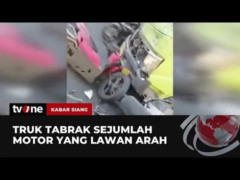 Truk Tabrak Sejumlah Pengendara Motor, Korban Terkapar di Trotoar
