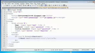 JQuery Tutorial 27 - basic form fields selection with an example