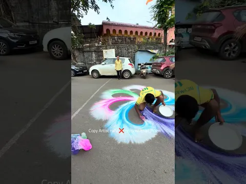 Rangoli designs | Viral rangoli artist pratik | #short #india #youtubeshorts #artist #rangoli #art