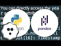 Extracting just Month and Year separately from Pandas Datetime column