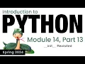 Python - Module 14