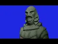 LIZARD MAN green screen blue