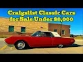 Exploring Vintage Gems Craigslist Classic Cars for Sale Under 8 000