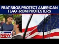 Gaza protests Fraternity brothers protect American flag from protesters LiveNOW from FOX
