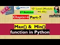 olevel ch 6 part 7 max min function in python