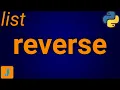 Python List Reverse Method