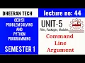 GE8151 PROBLEM SOLVING AND PYTHON PROGRAMMING PSPP Manojkumar Lectures command line arguments
