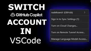How to change GitHub Copilot account in VSCode Easy Guide