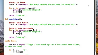 Countdown Countup timer in Python