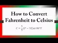 How to Convert Fahrenheit to Celsius 32 86