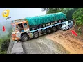Download Lagu Lorry Videos : Dare Drive On Dangerous Ghat Down Turns | Ghat Trucks | Truck Videos | Trucks In Mud