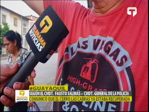 Según el cmdt. Fausto Salinas cmdt. general de la policía comunicó que el cerro Las Cabras ya está recuperada