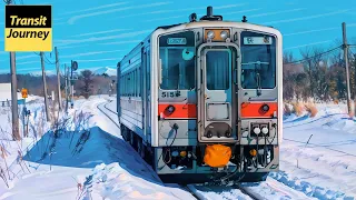 Japans am weitesten entfernter Nahverkehrszug in die gefrorene Wildnis: JR Hokkaido Hanasaki-Linie