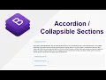 Bootstrap Accordion Collapsible sections in website using Bootstrap