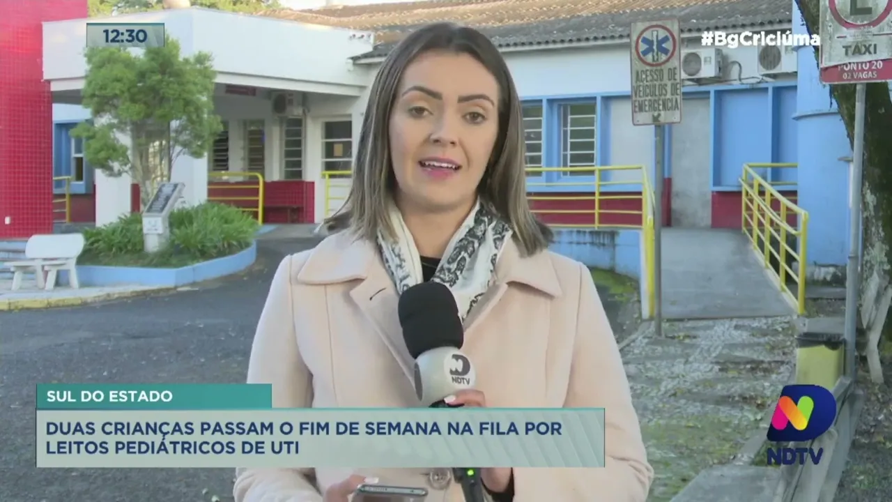Duas crianças passam o fim de semana na fila por leitos pediátricos de UTI em Criciúma