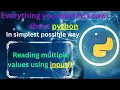 Reading multiple inputs in single line split python tutorial complete python series