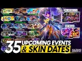 Lagu ALL 35 UPCOMING EVENTS \u0026 SKINS RELEASE DATES | FANNY LEGEND | KOF RETURN | NEW STARLIGHTS ETC