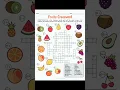 Fruit Crossword
