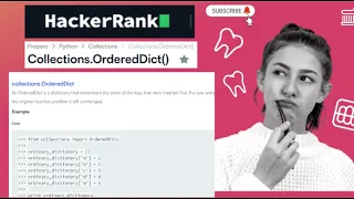 HackerRank Collections OrderedDict Python Coding