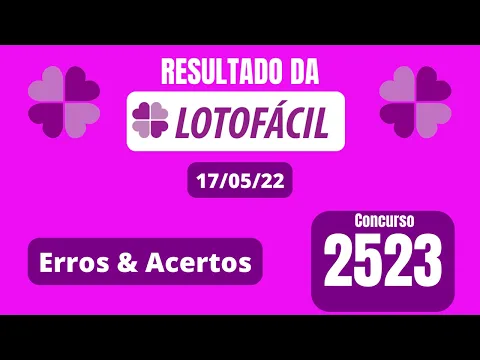 Download MP3 Resultado Lotofácil de Hoje Concurso  2523 Terça  Feira 17/05/2022