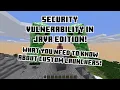 How to protect your Minecraft from hackers Log4J2 Exploit And currently fixed custom launchers
