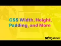 Learn HTML CSS - CSS Width Height Padding Margin and Borders