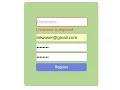Form validation with JavaScript on user registration form