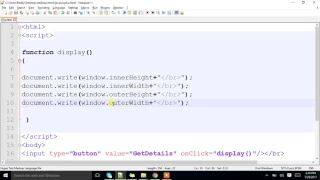 How To get Window Dimensions using JavaScript Window Object