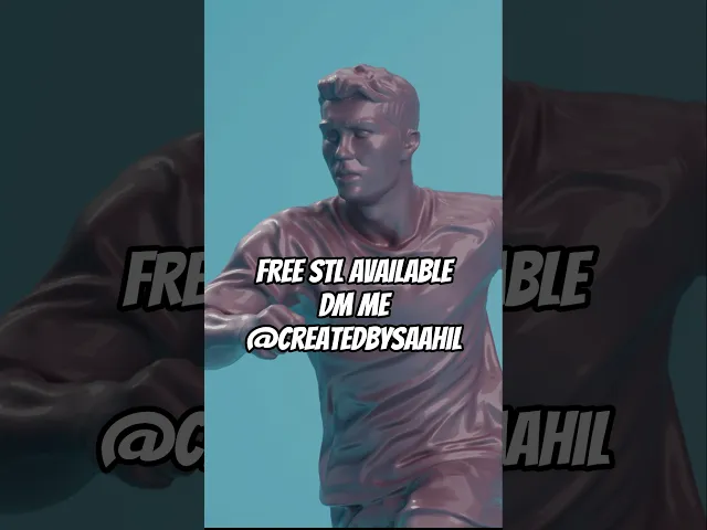 Cristiano Ronaldo 3D Printable Figurine STL video thumbnail