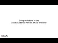 2025 Academic Partner Award Winners Awards