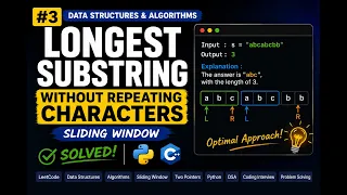 LeetCode 3 Longest Substring Without Repeating Characters Sliding Window Java Solution
