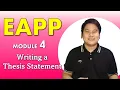EAPP in TAGLISH Ep 4 - Writing a Thesis Statement