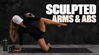 10 MIN GET ABS & SLIM ARMS WORKOUT - Toned arms & Lose arm fat - CELA SCULPT DAY 2