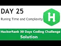 Day 25 - Running Time and Complexity Prime Number check in Python