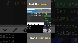 Print with end parameter in Python parameter in python Python Step by Step Tutorial