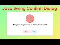 Modern Confirmation Dialog in Java Swing Custom UI Design