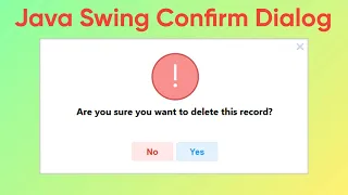 Modern Confirmation Dialog in Java Swing Custom UI Design